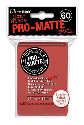 Buy Ultra Pro Pro-Matte Red (60CT) YuGiOh Size Sleeves in New Zealand. 