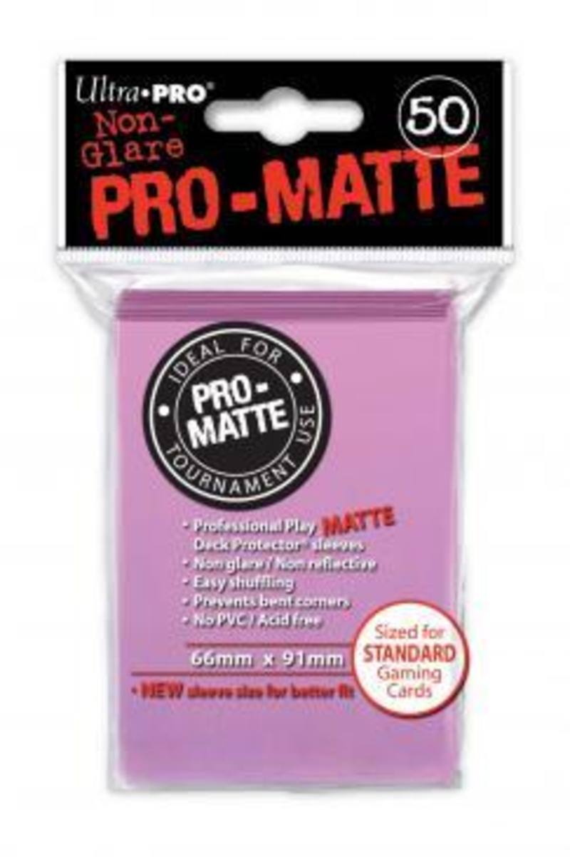 Ultra Pro Pro-Matte Pink (50CT) Regular Size Sleeves