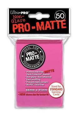 Buy Ultra Pro Pro-Matte Bright Pink (50CT) Regular Size Sleeves in AU New Zealand.
