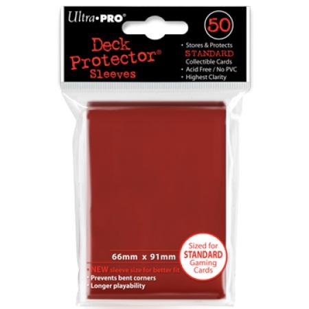 82672 - Solid Lava Red Deck Protectors 50 Large Magic Size