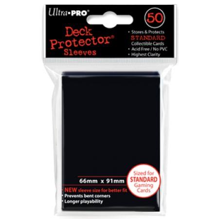 82669 - Ultra Pro Raven Black Deck Protectors 50 Large Mag -  mat  magic 