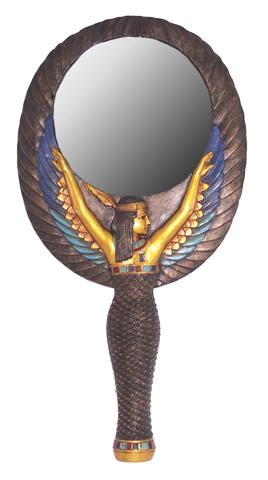 AP0023 - Goddess Maat Mirror 23cm High