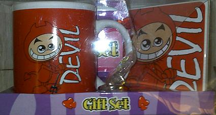 Buy Devil Gift Set (3 Piece) Coffee Mug, Key Ring & Coaster  in New Zealand. 