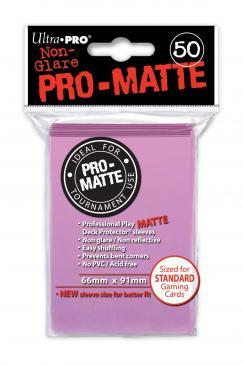 Buy Ultra Pro Pro-Matte Pink (50CT) Regular Size Sleeves in New Zealand. 