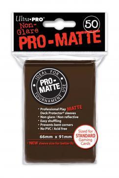 Buy Ultra Pro Pro-Matte Brown (50CT) Regular Size Sleeves in New Zealand. 