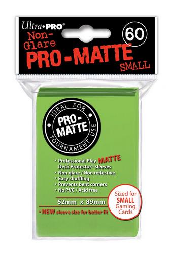 Buy Ultra Pro Pro-Matte Lime Green (60CT) YuGiOh Size Sleeves in New Zealand. 