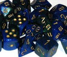 Buy Gemini Blue-Green w/gold Polyhedral 7-Die Set in New Zealand. 