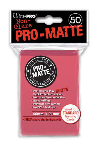 Buy Ultra Pro Pro-Matte Fuchsia (50CT) Regular Size Sleeves in New Zealand. 