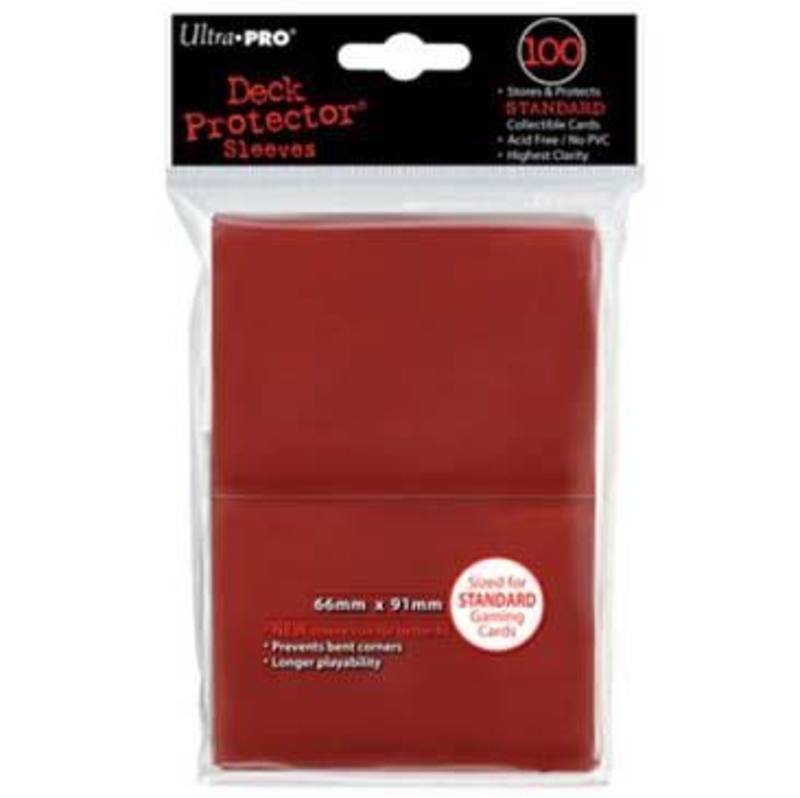 Ultra Pro (100CT) Solid Red Standard Size Deck Protectors