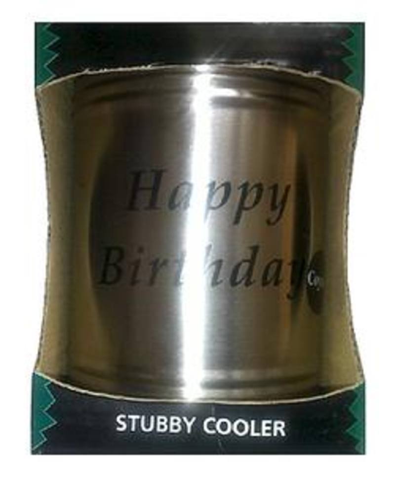 Coyote Happy Birthday Stainless Steel Stubby Cooler