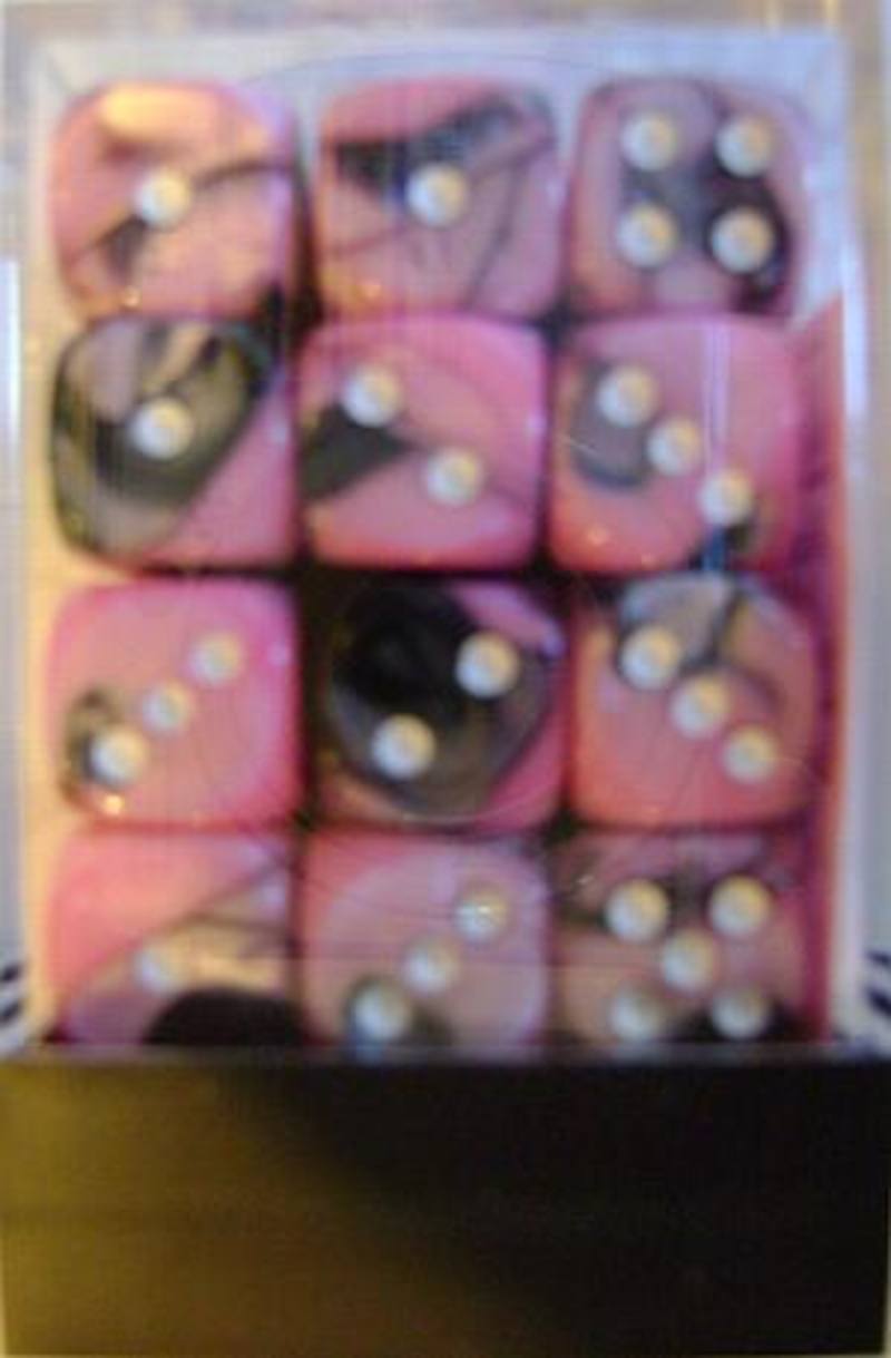 Gemini D6 12mm Black-Pink w/white (36CT)