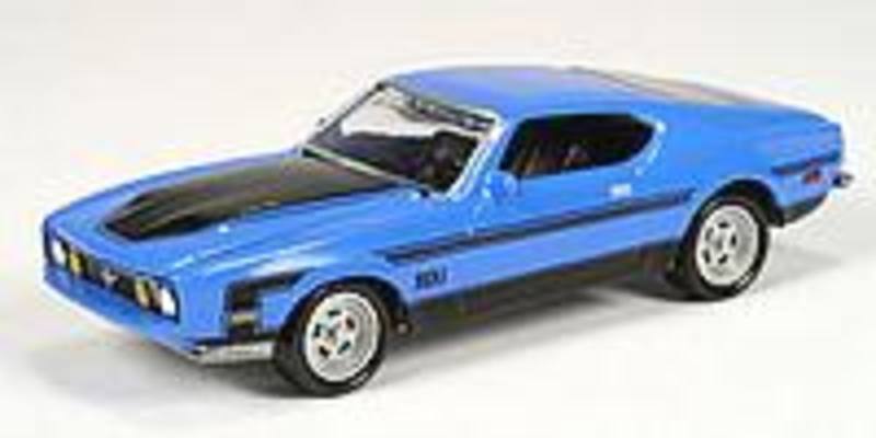 Johnny Lightning: Blue 1973 Ford Mustang Mach 1 - Mustang