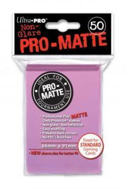 Buy Ultra Pro Pro-Matte Pink (50CT) Regular Size Sleeves in AU New Zealand.