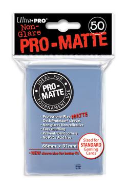 Buy Ultra Pro Pro-Matte Clear (50CT) Regular Size Sleeves in AU New Zealand.