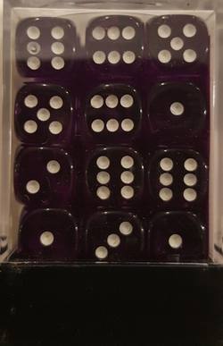 Buy Translucent D6 12mm Purple/white  (36CT) in AU New Zealand.