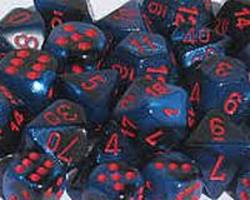 Buy Gemini Black w/starlight red Polyhedral 7-Die Set in AU New Zealand.