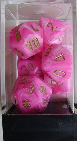 Buy Vortex Pink w/Gold Polyhedral 7-Die Set in AU New Zealand.